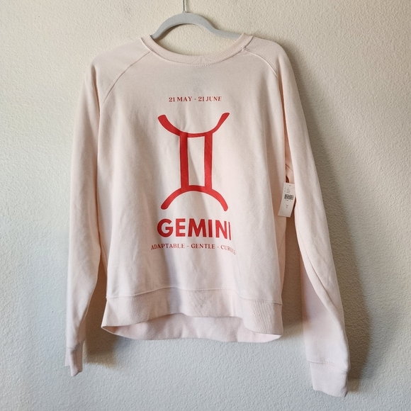 Anthropologie The Zodiac Gemini Sweatshirt Top Catherine O'Sullivan S NWT - Picture 3 of 8